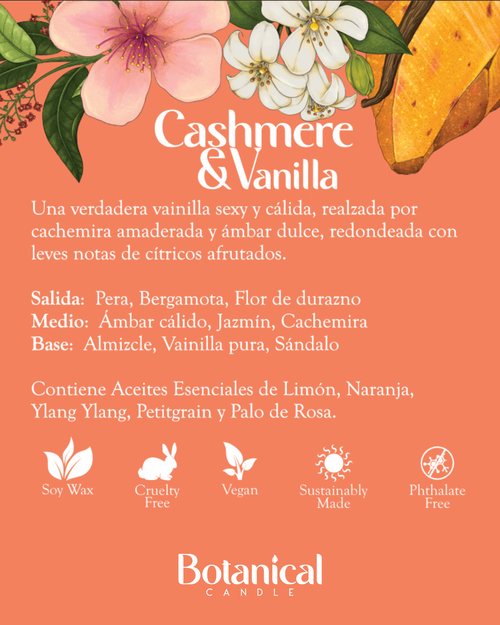 Vela aromática Cashmere & Vanilla 210 gr | Regalo suave y cálido