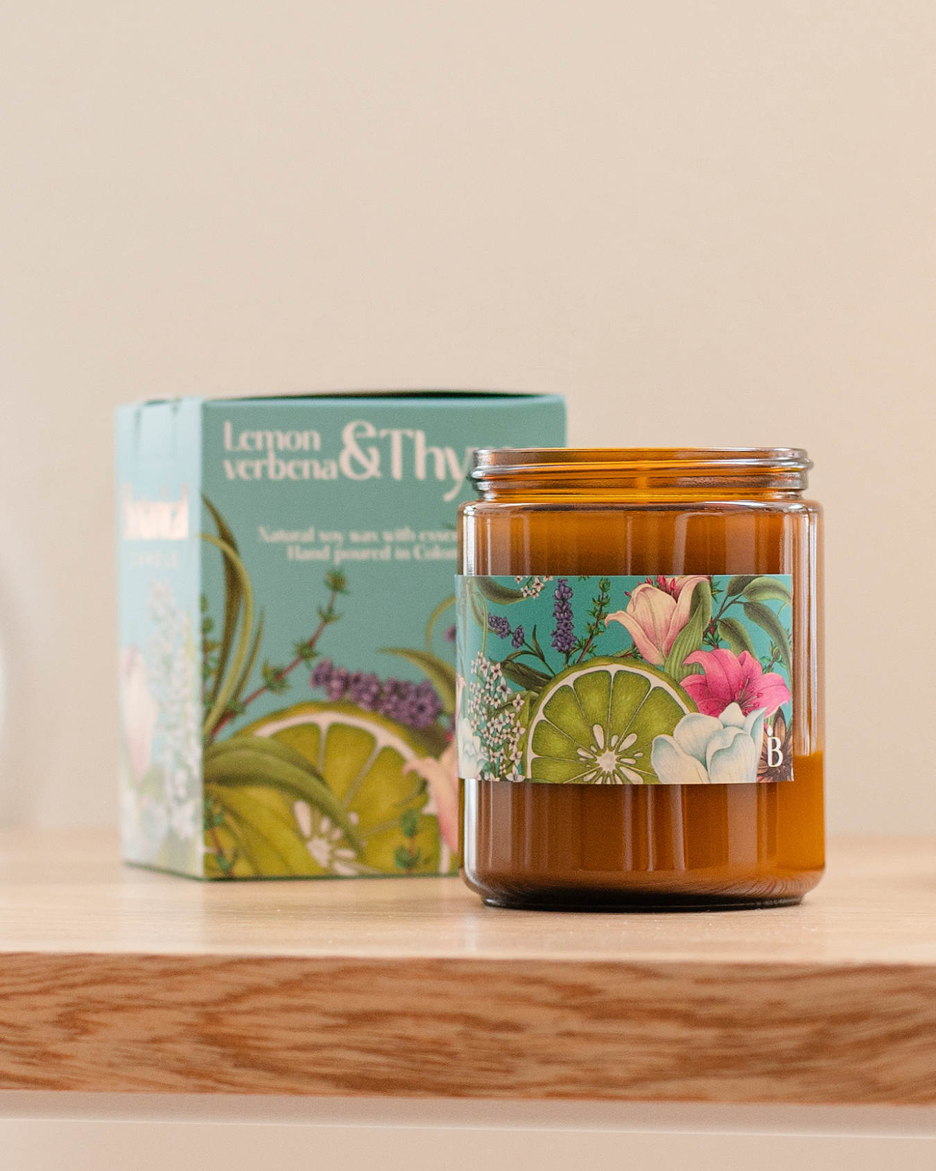 Vela aromática Lemon Verbena & Thyme 210 gr | Regalo revitalizante