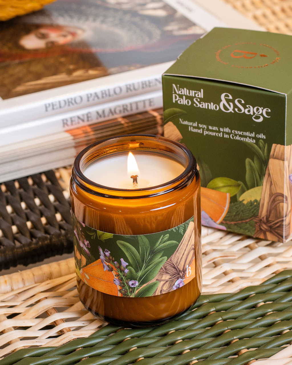 Vela aromática Natural Palo Santo & Salvia 210 gr | Regalo de equilibrio