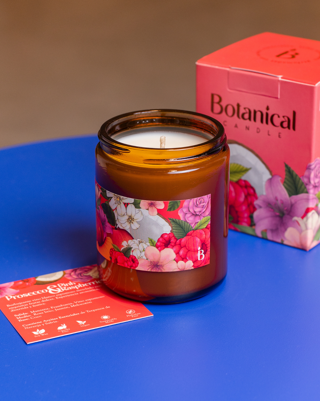 Vela aromática Prosecco & Pink Raspberries 210&nbsp;g | Regalo alegre