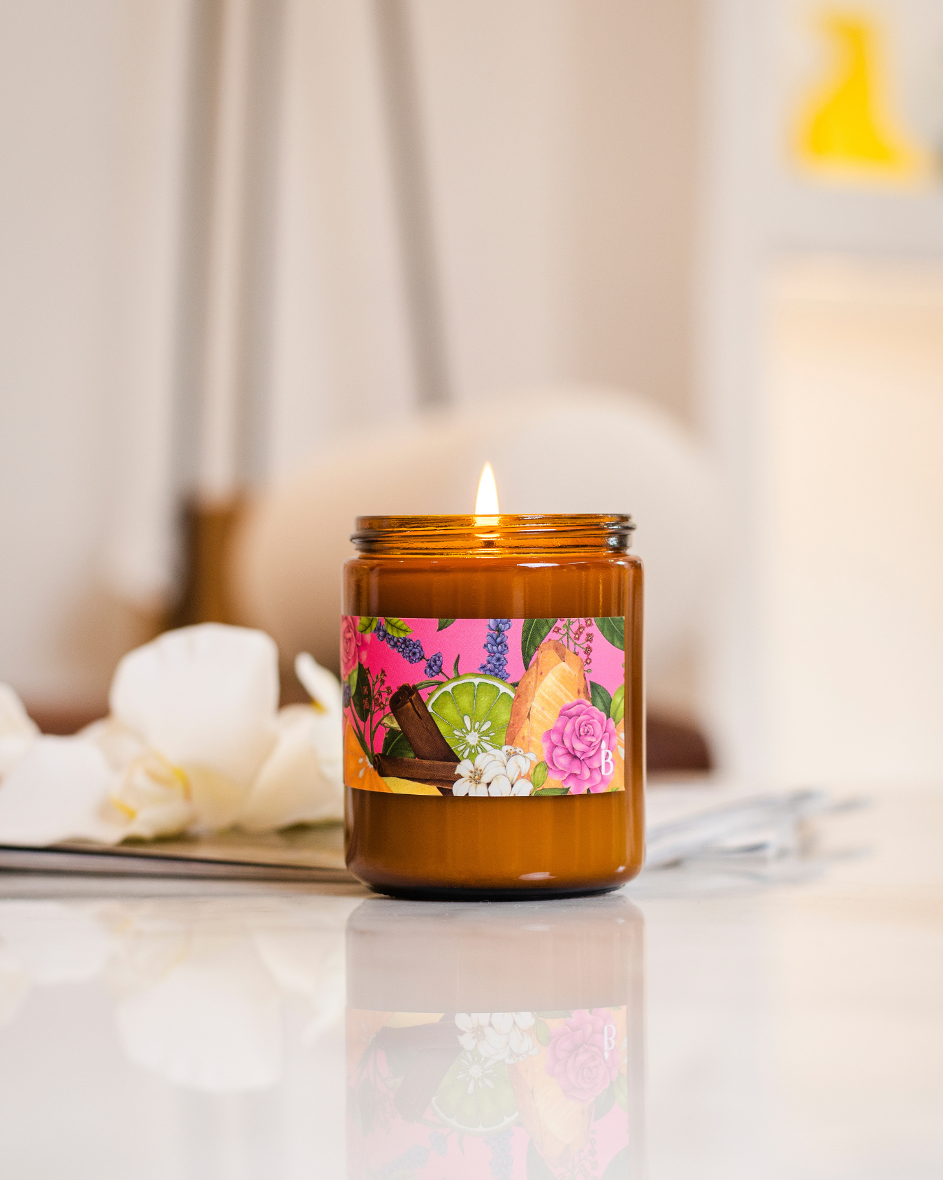 Vela aromática Rose & Amber 210 gr | Regalo elegante